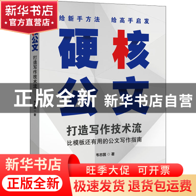 正版 硬核公文(打造写作技术流) 韦志国 电子工业出版社 97871214