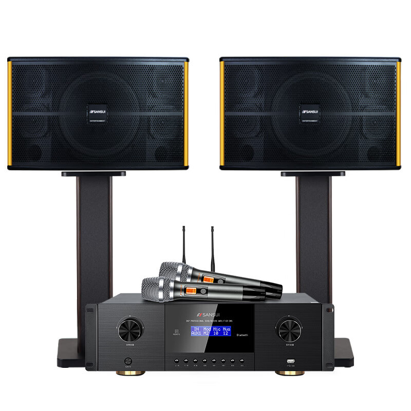 山水(SANSUI) PK-10家庭家用ktv音响套装 大功率音箱 PK10十喇叭音响+功放+话筒