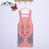 可擦手厨房双肩加厚围裙女H型背带韩版时尚防水透气罩衣成人工作 三维工匠