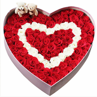 全国同城配送天津漳州莆田宁德龙岩北京鲜花同城速递生日祝福衡水邢台辛集藁城晋州新乐厦门福清石狮花店送花99朵玫瑰爱心礼盒花