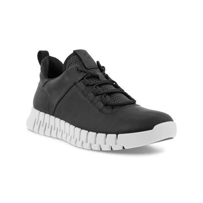 爱步(ECCO)男款休闲运动板鞋真皮 lace-up圆头鞋舒适防滑弹性鞋带