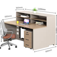 怡卓欧办公桌单人位+活动柜+椅组
