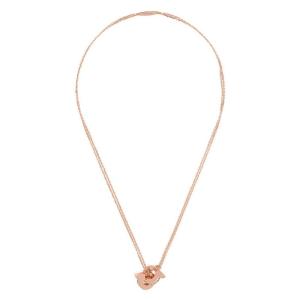 Salvatore Ferragamo菲拉格慕双Gancini吊坠项链女款黄铜材质时尚饰品 金色