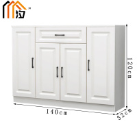 汐实木鞋柜四门个