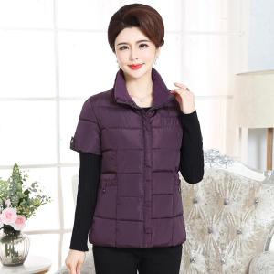 迪鲁奥(DILUAO)羊毛马甲女秋冬带半袖马夹女常规坎肩中老年马甲短袖妈妈装加大码品牌女装