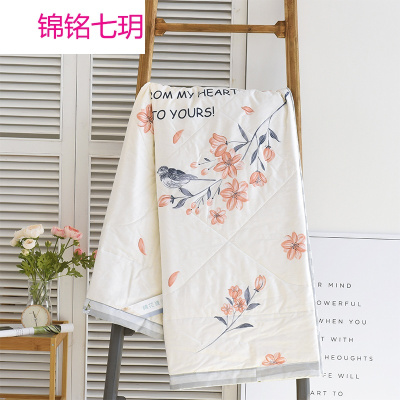 锦铭七玥家纺全棉纯棉棉花夏凉被空调被儿童被厂家直销批发可机洗