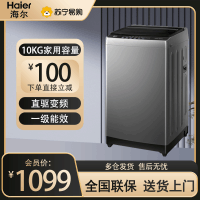 海尔(Haier)10公斤 变频 全自动 波轮洗衣机 1.0洗净比 纳米微泡净 除菌除螨 XQB100-BZ20B0