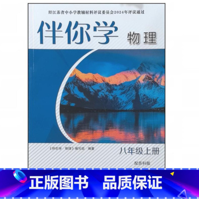 伴你学物理 八年级上册 [正版]2024审定2024秋配苏科版伴你学物理八年级上册江苏人民出版社 8年级练习册 初二习题
