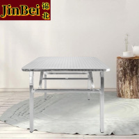 锦北不锈钢餐桌圆台烧烤夜宵大排档餐桌农村摆地摊圆形桌0.8米方桌