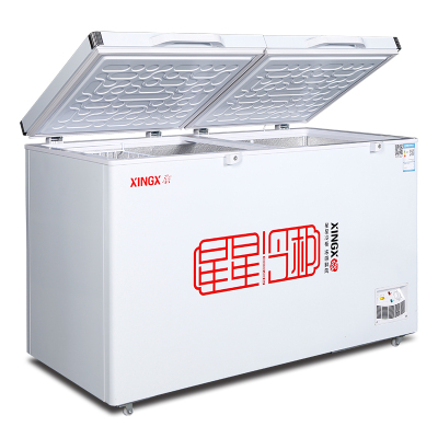 星星(XINGX) 408升 BD/BC-408GD 厨房商用保鲜设备 冷藏保鲜冷冻两用柜 大容量卧式冷柜 顶开门冰箱