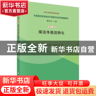 正版 煤洁净高效转化 谢克昌,田亚峻,何永德等著 科学出版社 97