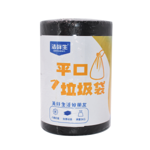 洁鲜生 垃圾袋平口黑色加厚厨房客厅卫生间多场景适用90只 黑色