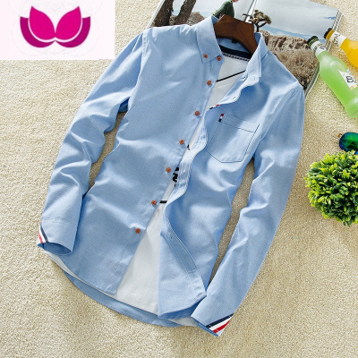 七斓春季男士衬衫男2023长袖个性青年白寸衫韩版薄款商务休闲潮流衬衣