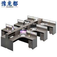 豫龙都屏风工位 六人位张