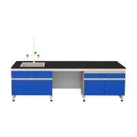 臻远 ZY-SYT-20 实验室 工作台化验室操作台化验桌 2.5米左含水槽台