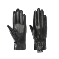 一羽 女式拼皮手套 均码