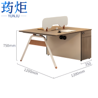 荺炬办公桌双人位张.