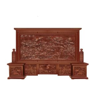 森美人定制仿古屏风隔断客厅实木刻中式酒店公司办公室大厅插屏座屏风