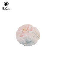 山之只 中式布艺防水杯垫套装 5片装 套