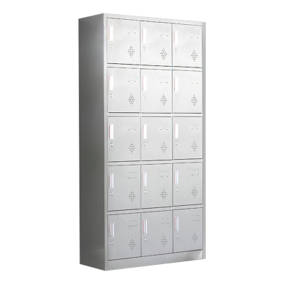 鑫升顺不锈钢更衣柜员工衣柜储物柜更衣室储物柜201十五门储物柜