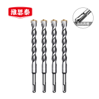 维思泰 圆柄两坑两槽混凝土冲击石材水泥电锤钻头 10×200mm 支