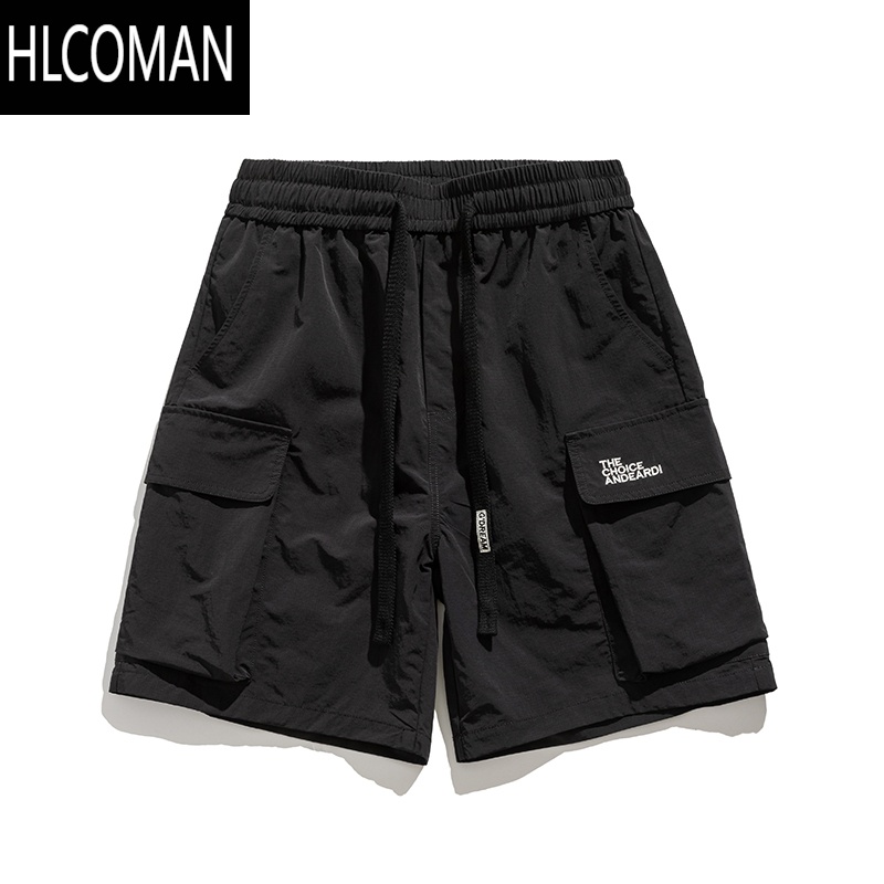 HLCOMAN日系复古工装短裤男夏季山系cityboy五分裤宽松街头中裤休闲裤男