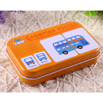 铁盒早教配对卡ZSB02宝宝启蒙认知0-3岁识字卡玩具0.15