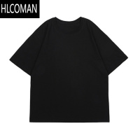 HLCOMAN270g短袖T恤男夏季潮流百搭打底衫男ins宽松纯色半袖体恤
