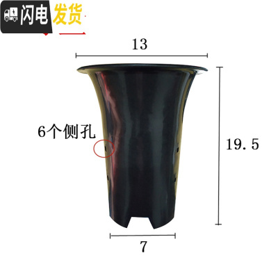 三维工匠园艺兰花盆塑料大中小号透气黑色带孔国兰君子兰墨兰花专用盆 4寸 这是1个(4个起发货)花盆容器