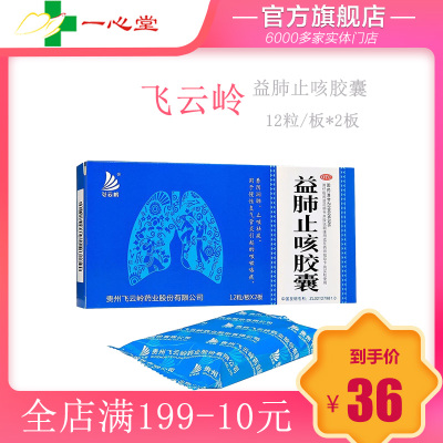 飞云岭益肺止咳胶囊0.3g*12粒*2板*1袋（胶囊剂）养阴润肺祛痰慢性支气管炎咳嗽