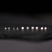 全新百搭款女纯银耳钉简约气质耳环个性冷淡风耳饰小巧几何耳骨钉送女朋友老婆情人节七夕生日礼物