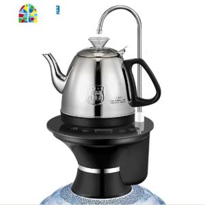 自动上水桶装水抽水器电热烧水壶智能一体加热式饮水机茶炉 FENGHOU 不锈钢壶蓝色底座 1L(含)-2L(不含)