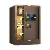 鑫星奈 XXN4060639 全钢实心保险柜办公防盗保险箱 高60cm带轮子咖色电子款