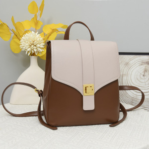 Ceba2023新款大容量双肩背包女时尚百搭通勤旅行背包软皮简约撞