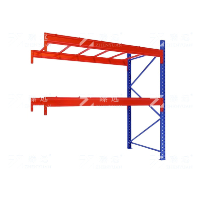 臻远 ZY4121471 重型货架仓储高位货架单层称重3000kg 蓝橘色副架2层