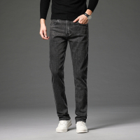 金盾(KIN DON)正品男士牛仔裤秋冬季新款黑色直筒男装潮流百搭休闲裤潮牌长裤子