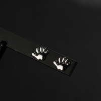 时尚银饰耳饰纯银耳环精致小耳钉女简约百搭不过敏养耳洞招财手送女朋友老婆情人节七夕生日礼物