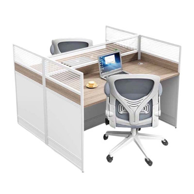 DXBG职员办公桌椅组合简约现代屏风卡座工位隔断式财务工位桌子双人位+椅