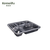 珂美芙 食品级加厚餐盒一次性餐盒 五格 个