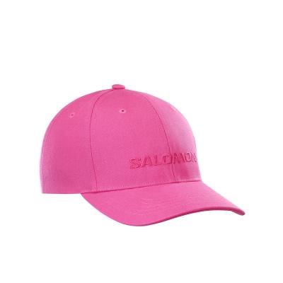  萨洛蒙(SALOMON)纯棉透气棒球帽休闲百搭男士帽子春夏款户外运动 紫色