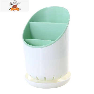 厨房筷子筒沥水餐具收纳盒置物架勺笼子塑料筷篓筷子篓筷子笼快子 敬平 绿色餐具架