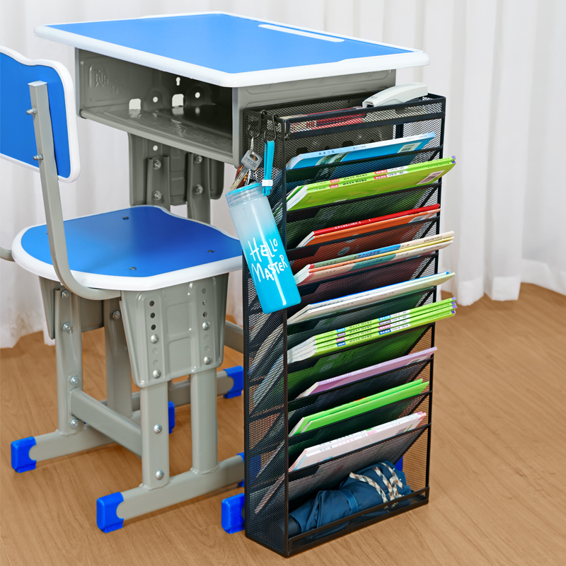 蕴森课桌收纳架教室课桌书本分层收纳层架初高中生可移动书本落地