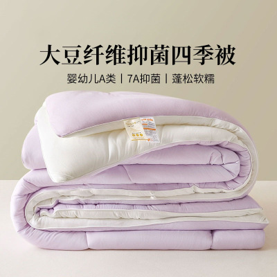 A类大豆纤维被子被芯学生宿舍春秋被保暖冬被单双人四季棉被