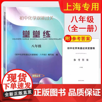 化学堂堂练八年级24-25初中化学双基过关堂堂练八年级/8年级初中化学单元测试含参考答案上海同步教辅上海科学普及出版社