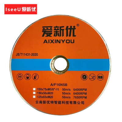 爱新优 树脂砂轮 125×65×M20 片