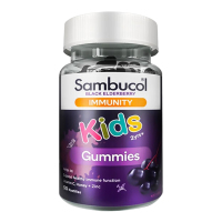 Sambucol黑接骨木软糖50粒 儿童维生素C VC蜂蜜+锌 增强体质疫力原装进口