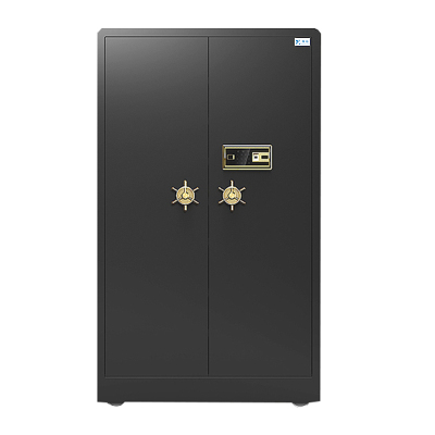 臻远全钢实心防盗保险柜 高180cm单双门指纹款尊贵黑色