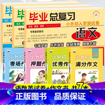 [正版]荣恒小升初必刷题共7本小学升初中总复习语文数学英语专项训练知识资料练习册模拟试卷六年级作文书大全小升初模拟试卷