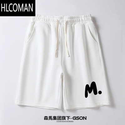 HLCOMANGSON短裤男潮牌2025夏季新款美式宽松大码运动跑步薄款五分裤