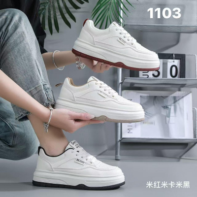 秋季新款透气ins韩版皮面鞋女学生街拍跑步运动休闲鞋_2_245